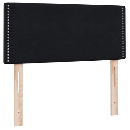 Boxspring met matras fluweel zwart 100x210 cm