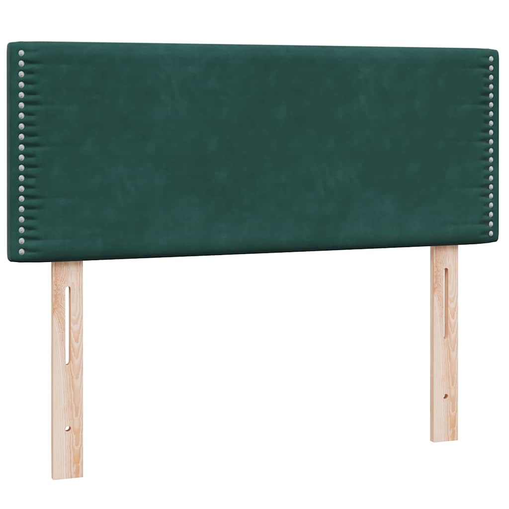 Boxspring met matras fluweel donkergroen 120x210 cm