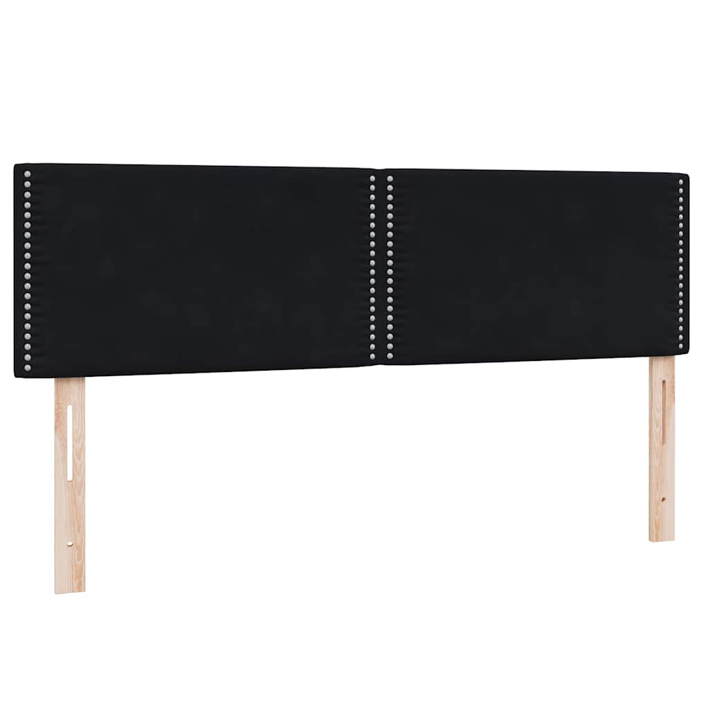 Boxspring met matras fluweel zwart 140x210 cm