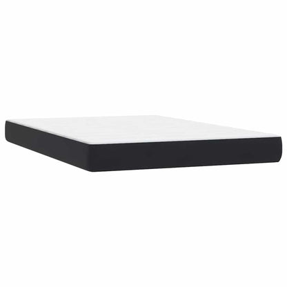 Boxspring met matras fluweel zwart 140x210 cm