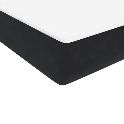Boxspring met matras fluweel zwart 140x210 cm