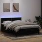 Boxspring met matras fluweel zwart 140x210 cm