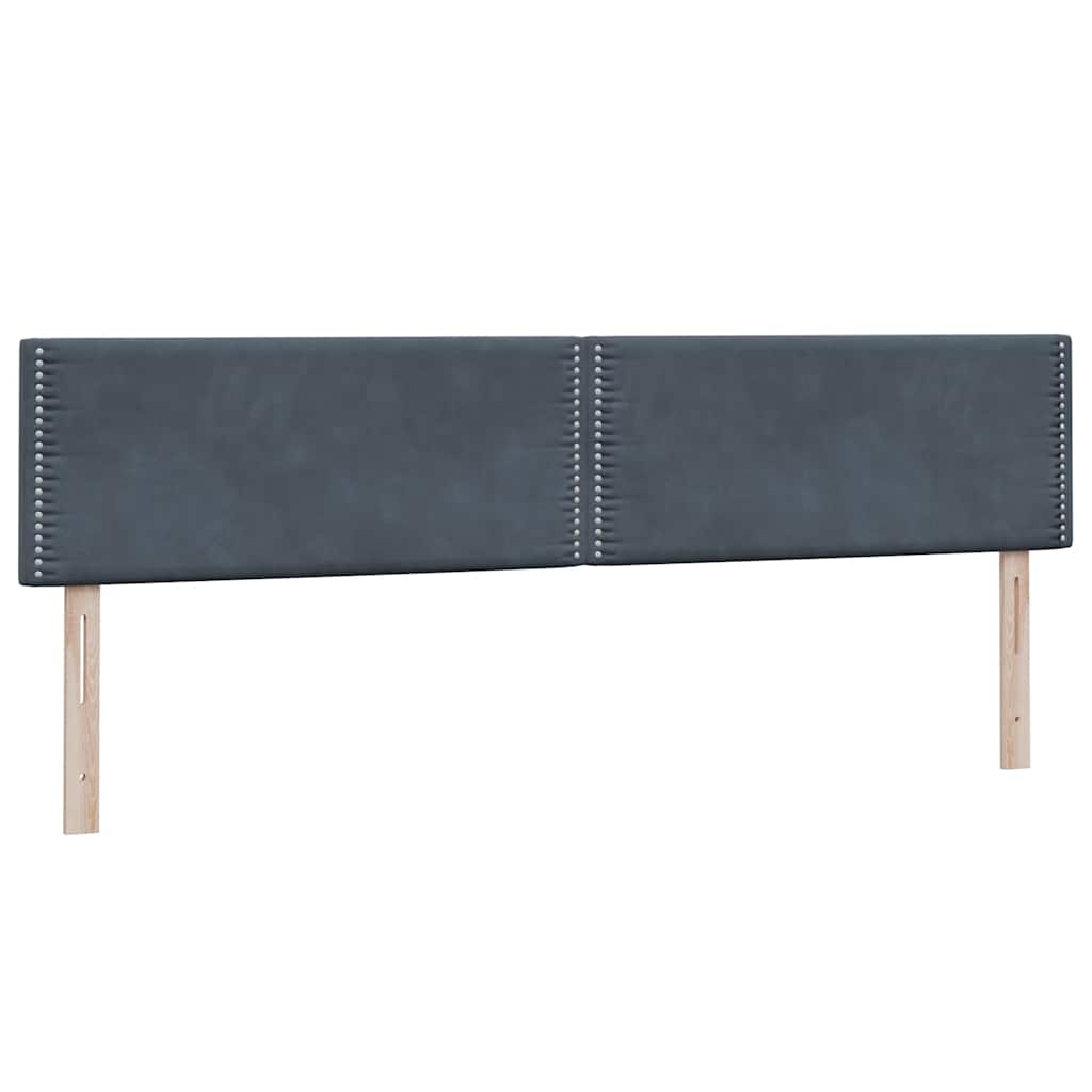 Boxspring met matras fluweel donkergrijs 180x210 cm