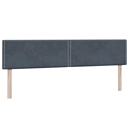 Boxspring met matras fluweel donkergrijs 180x210 cm