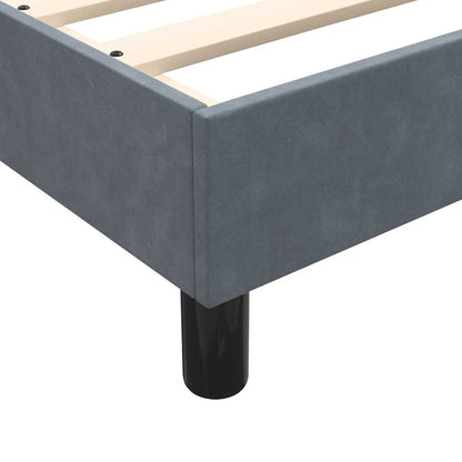 Boxspring met matras fluweel donkergrijs 180x210 cm