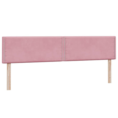 Boxspring met matras fluweel roze 200x210 cm