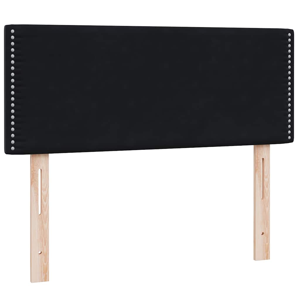 Boxspring met matras fluweel zwart 120x220 cm