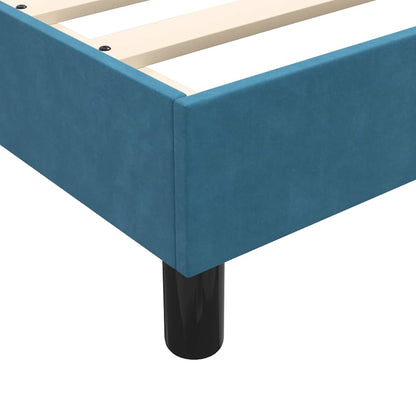 Boxspring met matras fluweel donkerblauw 160x220 cm