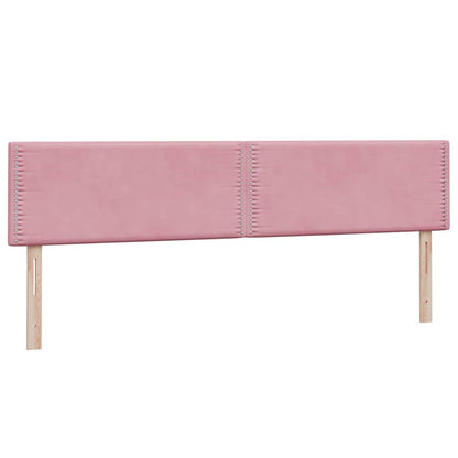 Boxspring met matras fluweel roze 180x220 cm