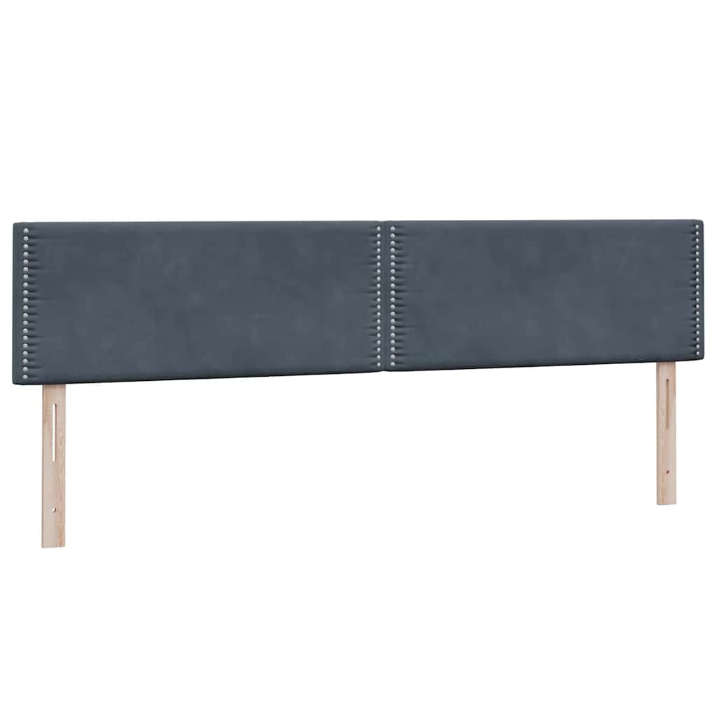 Boxspring met matras fluweel donkergrijs 200x220 cm
