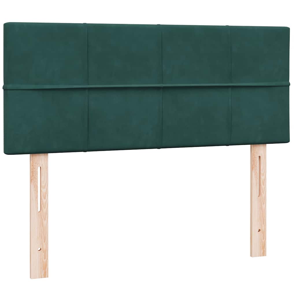 Boxspring met matras fluweel donkergroen 120x210 cm