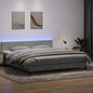 Boxspring met matras fluweel lichtgrijs 180x220 cm