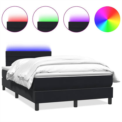 Boxspring met matras fluweel zwart 120x210 cm