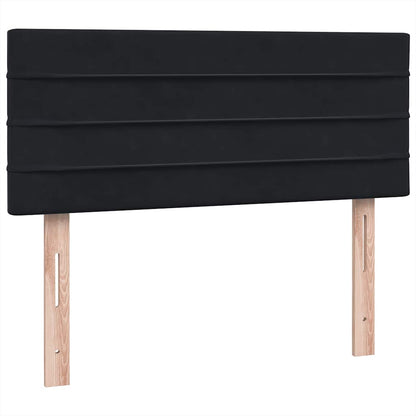 Boxspring met matras fluweel zwart 120x210 cm