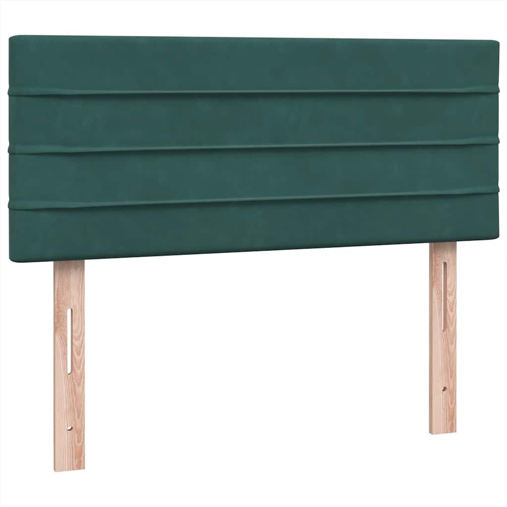 Boxspring met matras fluweel donkergroen 120x210 cm