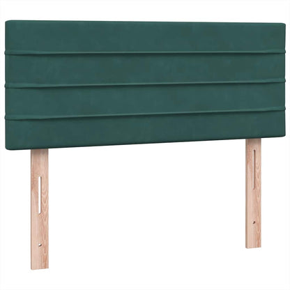 Boxspring met matras fluweel donkergroen 120x210 cm