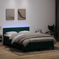 Boxspring met matras fluweel donkergroen 160x210 cm