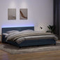 Boxspring met matras fluweel donkergrijs 180x210 cm