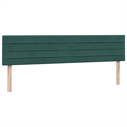 Boxspring met matras fluweel donkergroen 180x210 cm