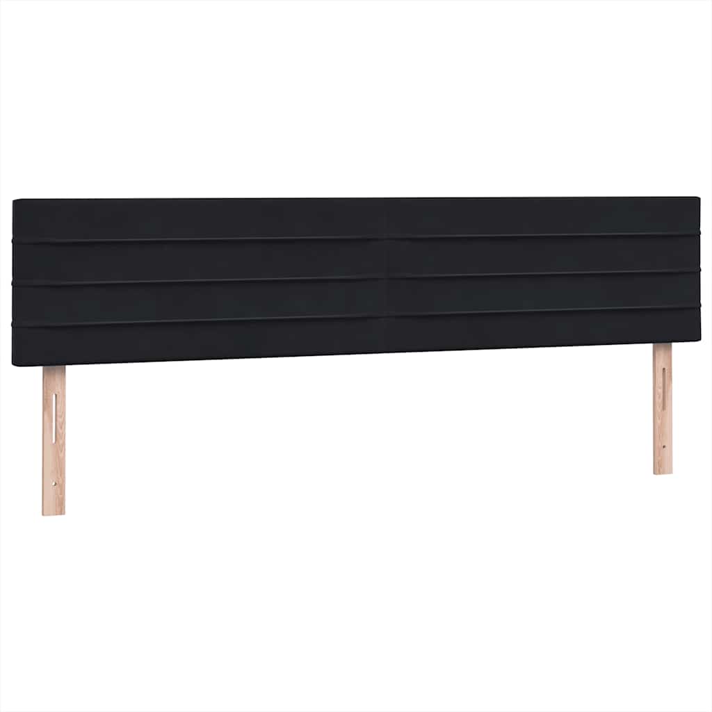 Boxspring met matras fluweel zwart 180x220 cm
