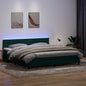 Boxspring met matras fluweel donkergroen 180x220 cm