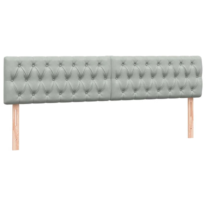 Boxspring met matras fluweel lichtgrijs 180x220 cm