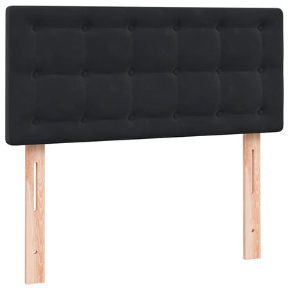 Boxspring met matras fluweel zwart 80x210 cm