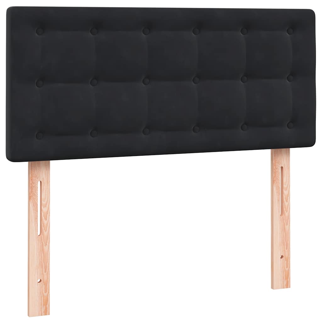 Boxspring met matras fluweel zwart 100x210 cm