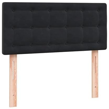 Boxspring met matras fluweel zwart 100x210 cm