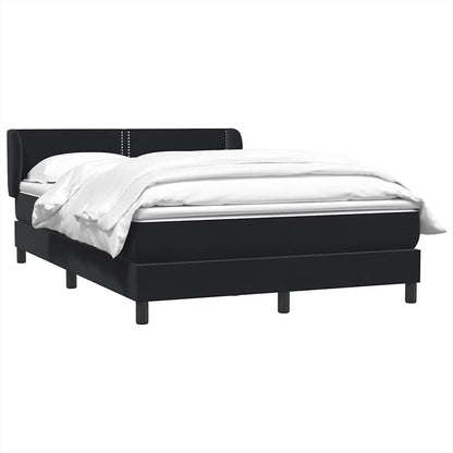 Boxspring met matras fluweel zwart 160x220 cm