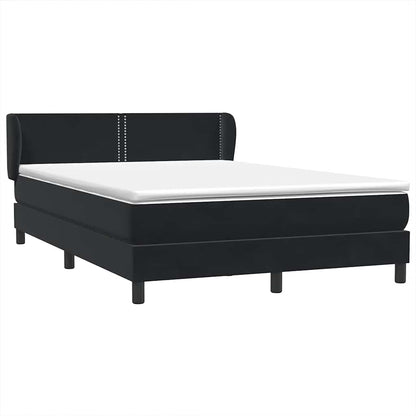 Boxspring met matras fluweel zwart 160x220 cm
