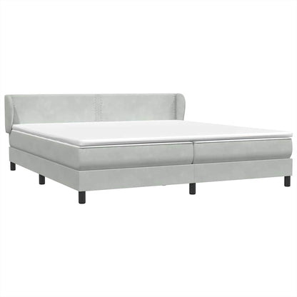 Boxspringbed met matrassen 180x220 cm fluweel lichtgrijs