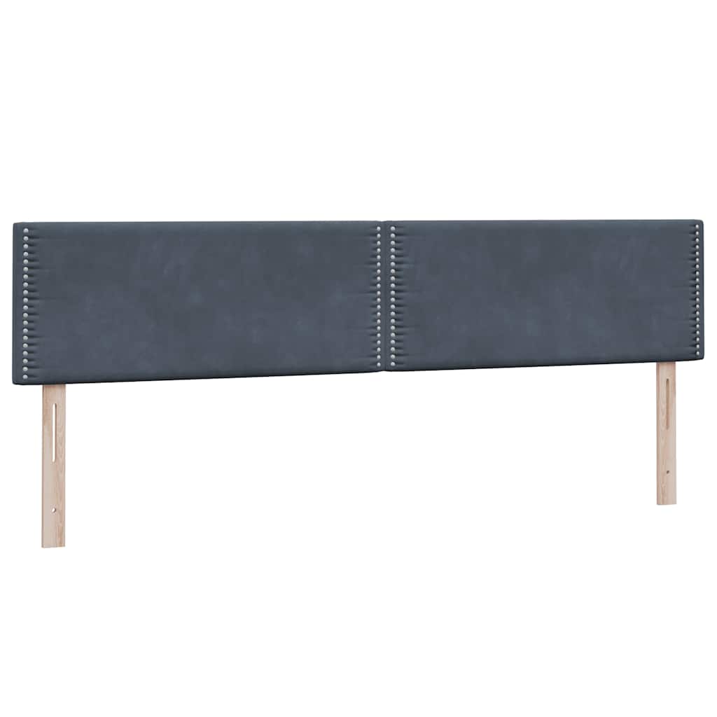 Boxspringbed met matrassen 180x220 cm fluweel donkergrijs