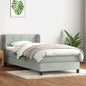 Boxspring met matras fluweel lichtgrijs 80x210 cm