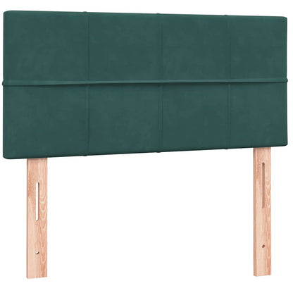 Boxspring met matras fluweel donkergroen 90x210 cm