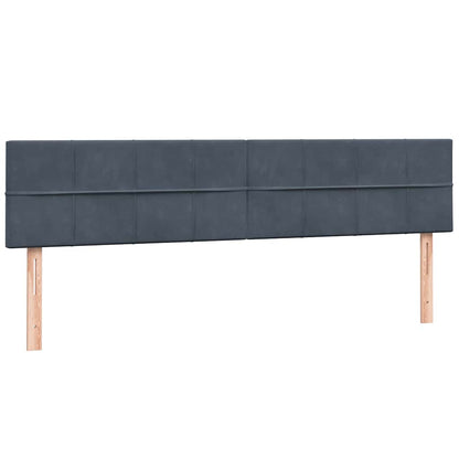 Boxspring met matrassen fluweel donkergrijs 200x210 cm
