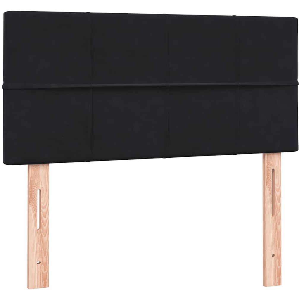 Boxspring met matras fluweel zwart 80x220 cm