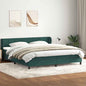 Boxspringbed met matrassen 180x220 cm fluweel donkergroen