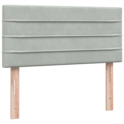 Boxspring met matras fluweel lichtgrijs 80x210 cm
