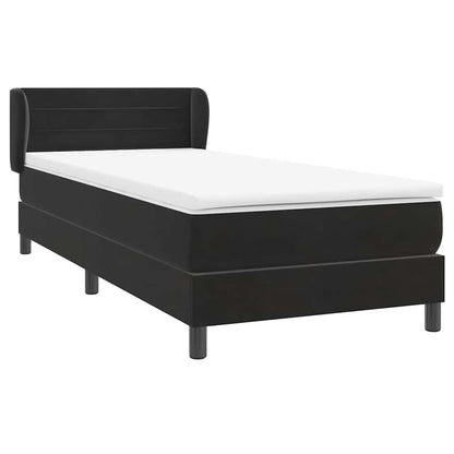 Boxspring met matras fluweel zwart 80x210 cm