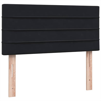 Boxspring met matras fluweel zwart 100x210 cm