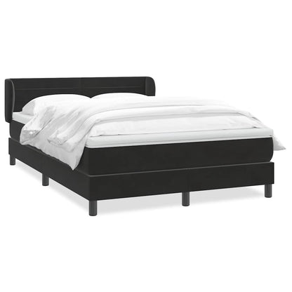 Boxspring met matras fluweel zwart 160x210 cm