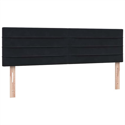 Boxspring met matras fluweel zwart 160x210 cm