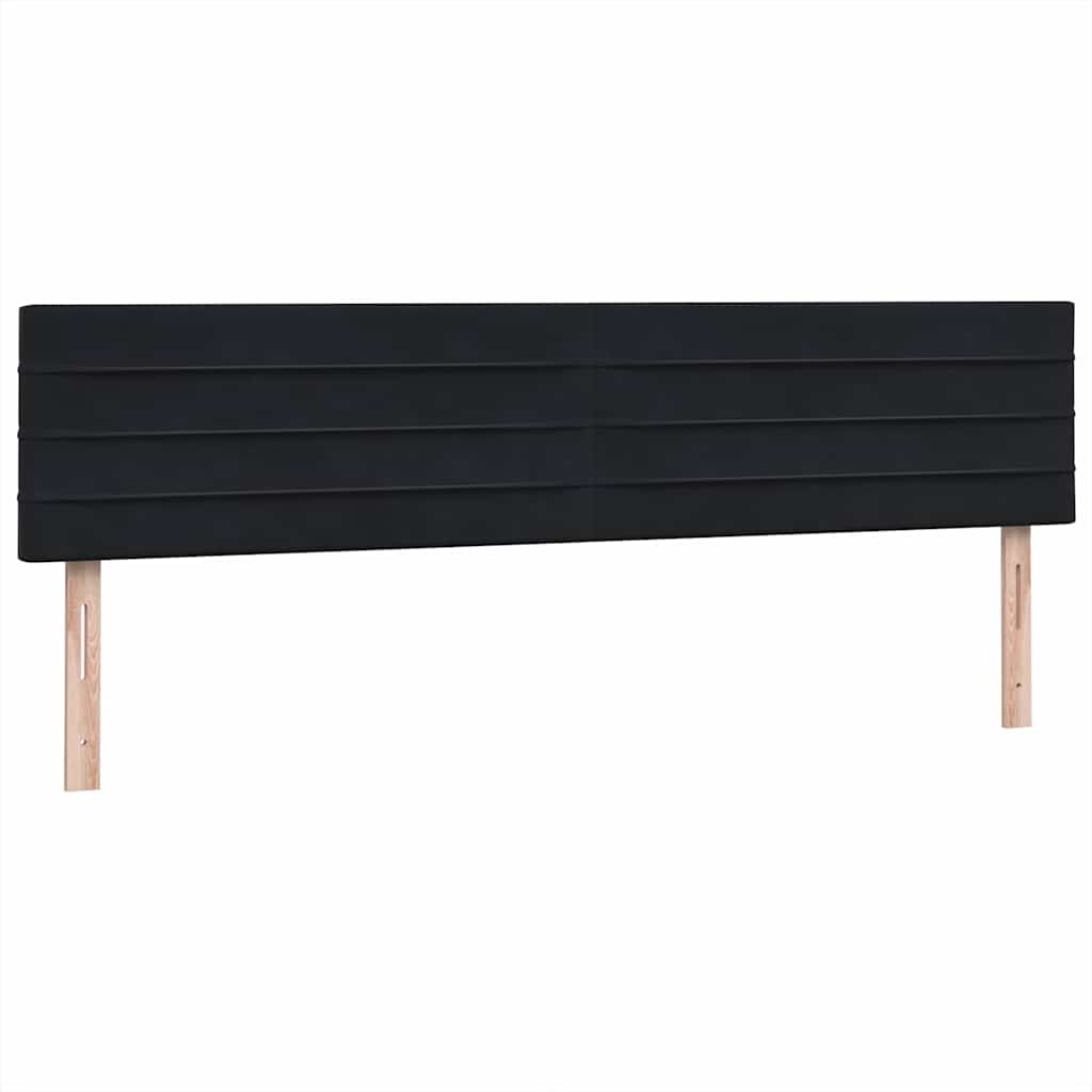 Boxspring met matrassen fluweel zwart 200x210 cm