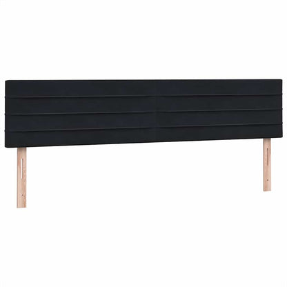 Boxspring met matrassen fluweel zwart 200x210 cm