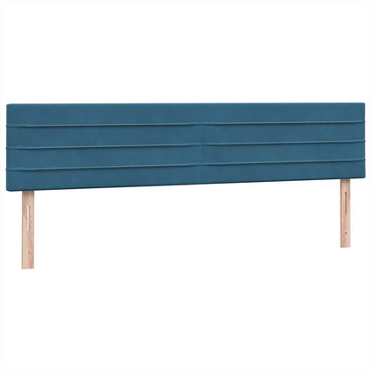 Boxspringbed met matrassen 200x220 cm fluweel donkerblauw