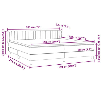 Boxspring met matrassen fluweel roze 180x210 cm