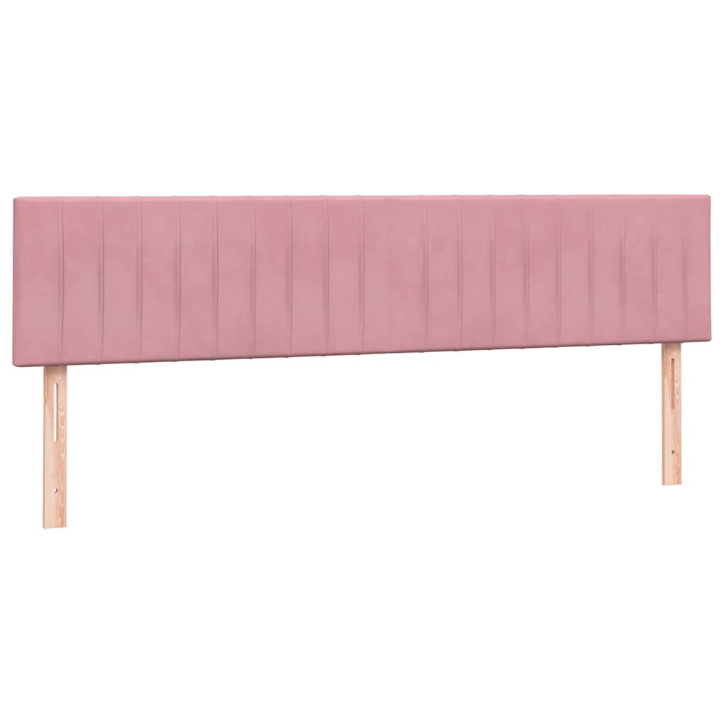 Boxspring met matrassen fluweel roze 180x210 cm