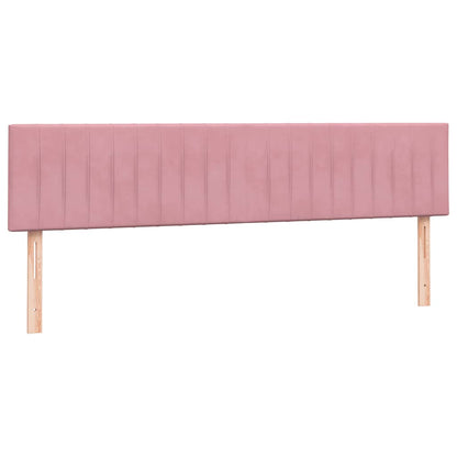 Boxspring met matrassen fluweel roze 180x210 cm