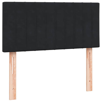 Boxspring met matras fluweel zwart 80x220 cm